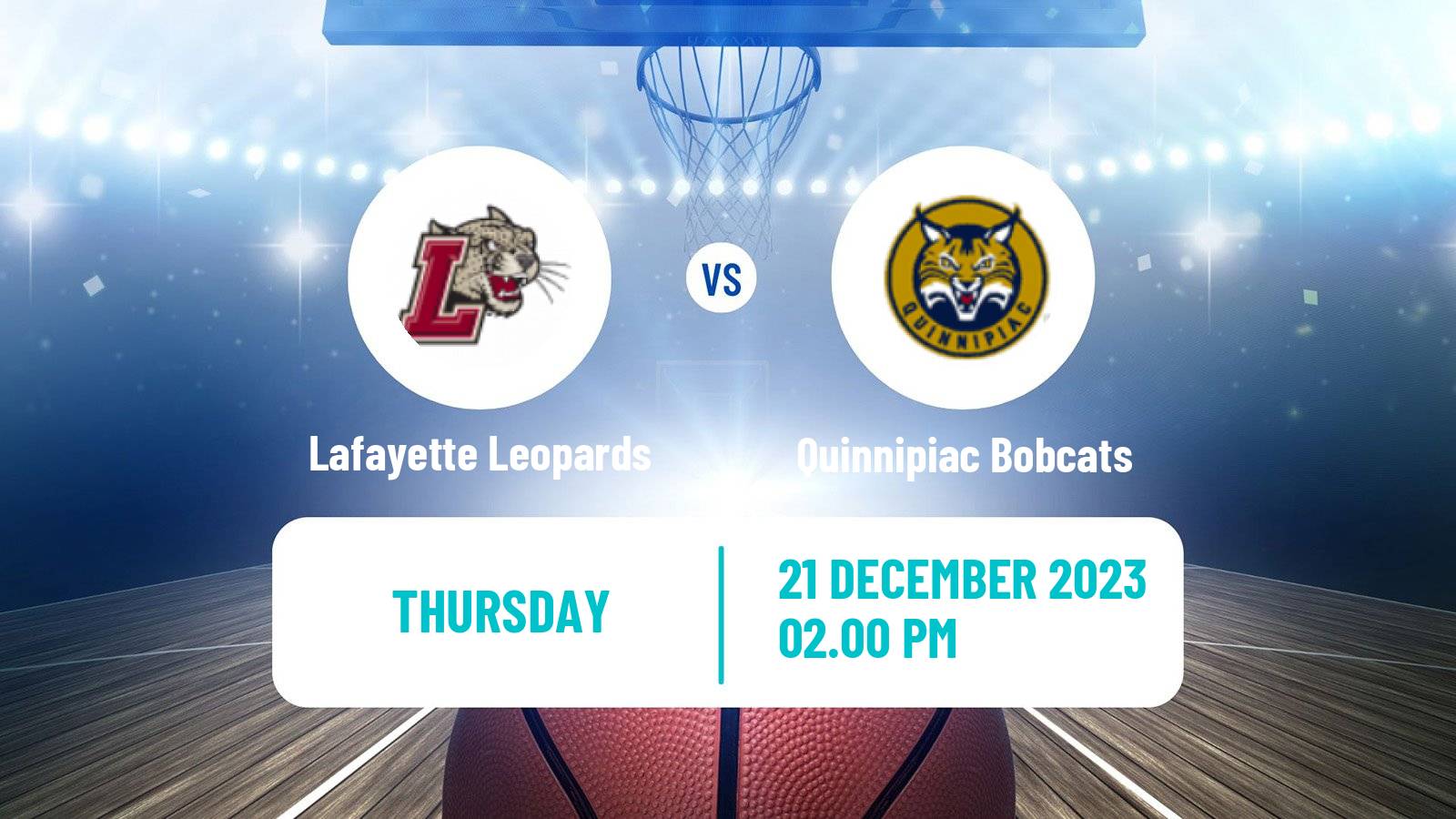 Basketball NCAA College Basketball Lafayette Leopards - Quinnipiac Bobcats