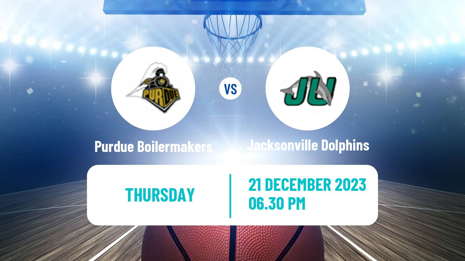 Basketball NCAA College Basketball Purdue Boilermakers - Jacksonville Dolphins