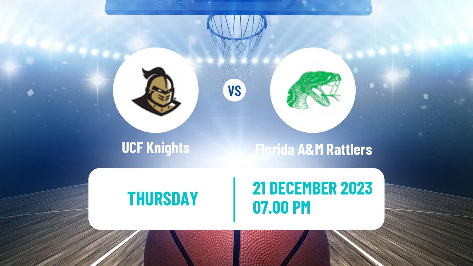 Basketball NCAA College Basketball UCF Knights - Florida A&M Rattlers