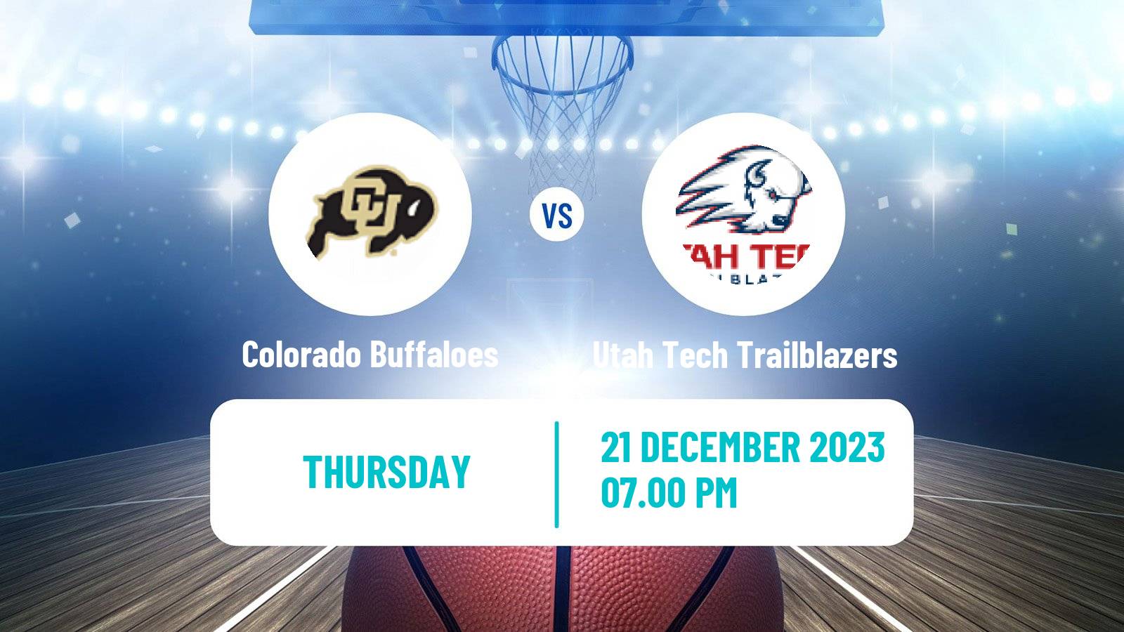 Basketball NCAA College Basketball Colorado Buffaloes - Utah Tech Trailblazers