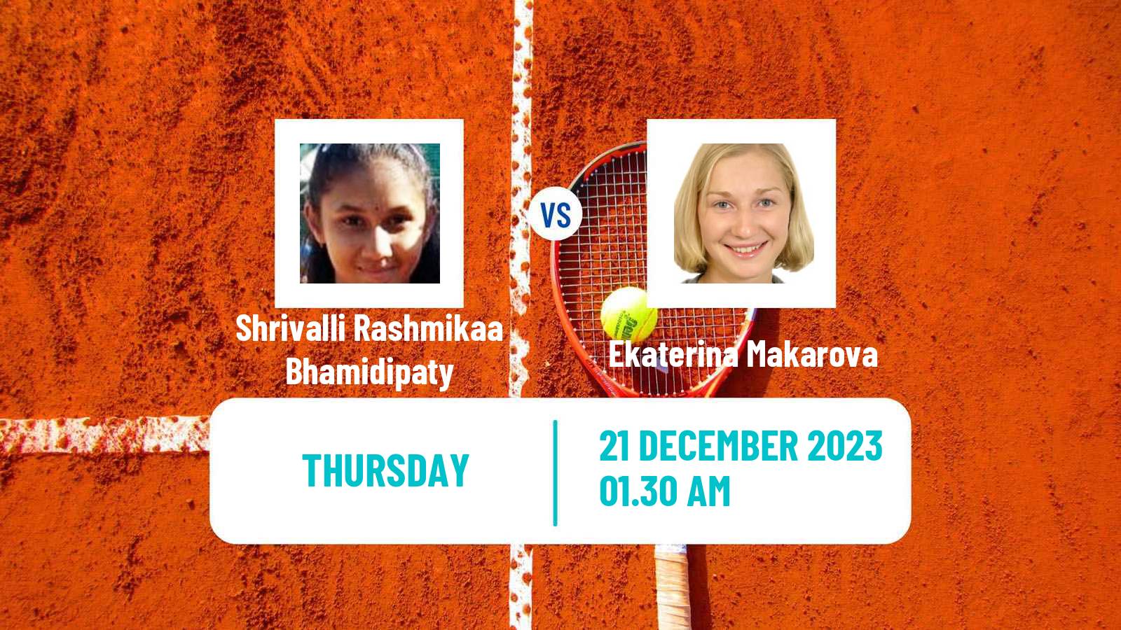 Tennis ITF W25 Solapur Women Shrivalli Rashmikaa Bhamidipaty - Ekaterina Makarova