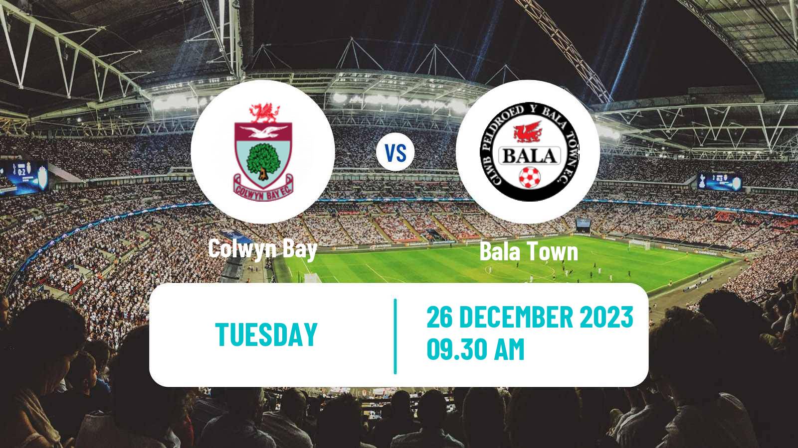 Soccer Welsh Cymru Premier Colwyn Bay - Bala Town