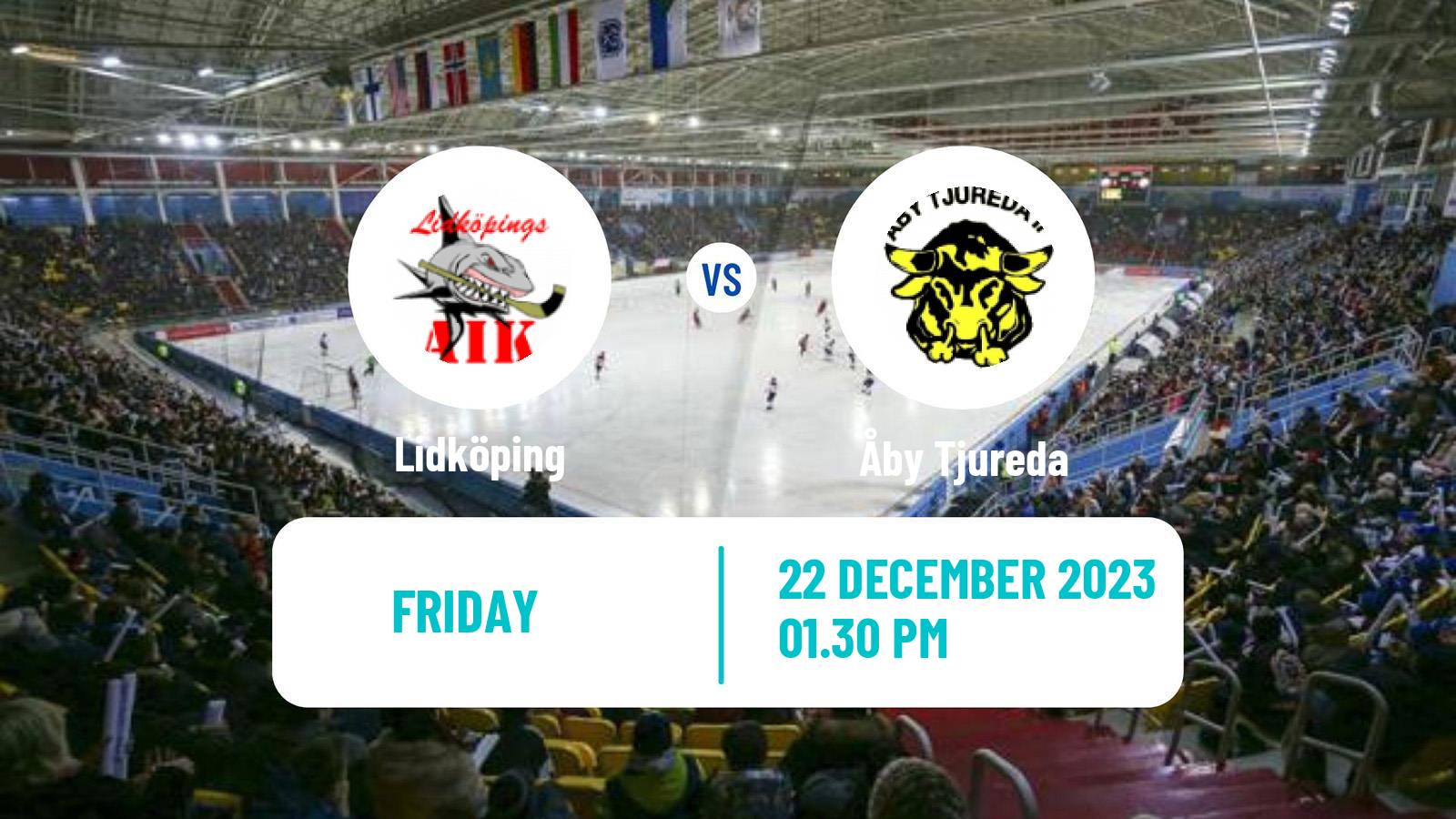 Bandy Swedish Allsvenskan Bandy Lidköping - Åby Tjureda