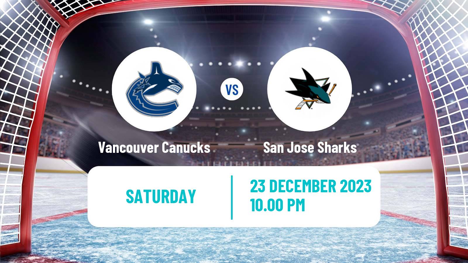 Hockey NHL Vancouver Canucks - San Jose Sharks