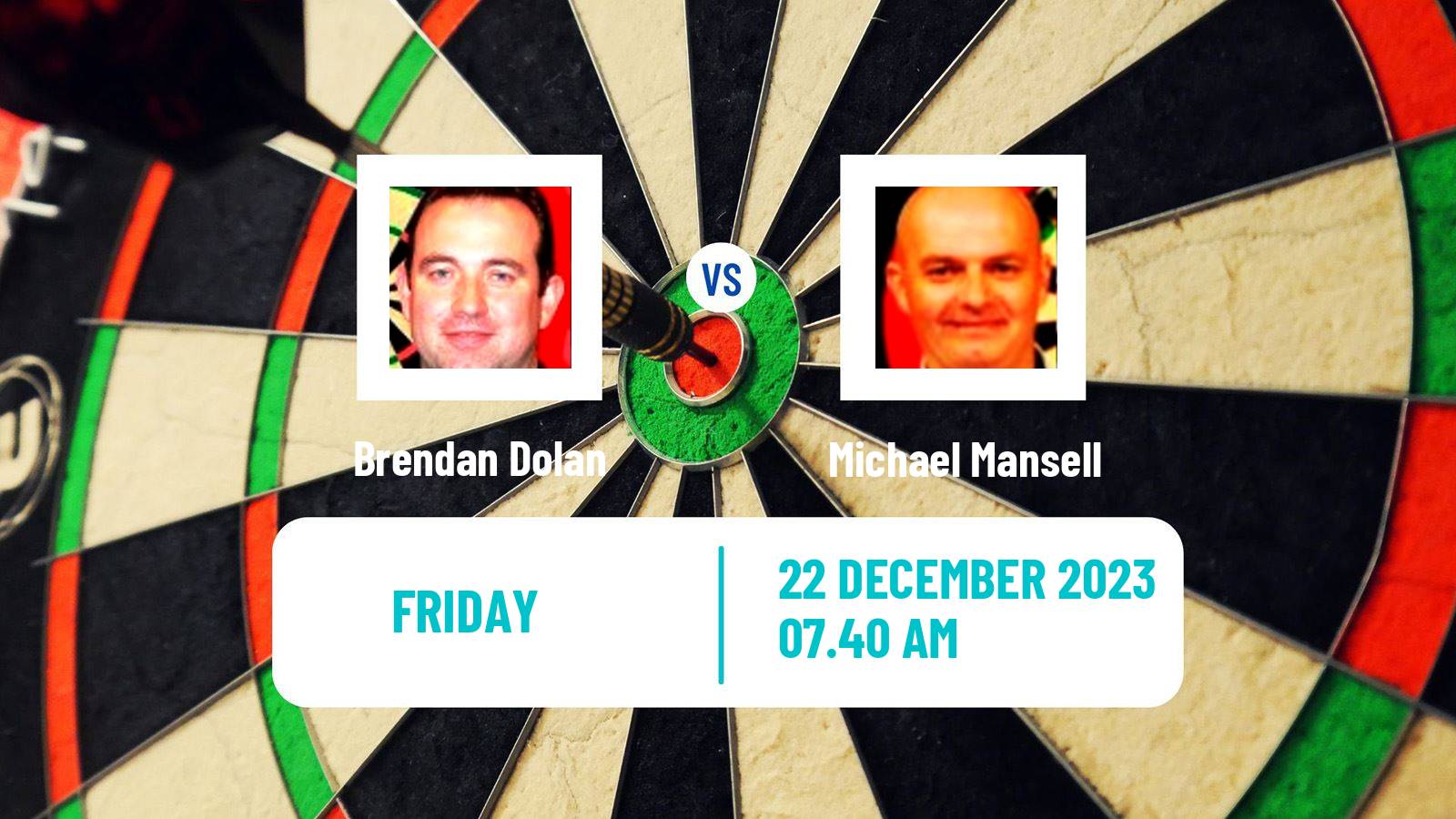 Darts PDC World Championship Brendan Dolan - Michael Mansell