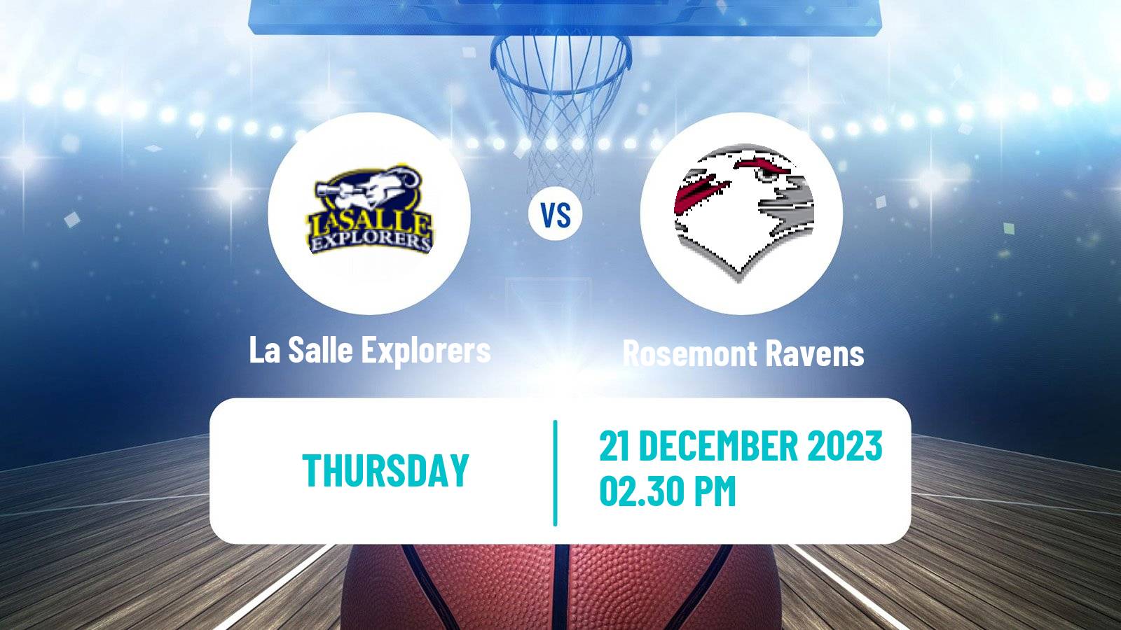 Basketball NCAA College Basketball La Salle Explorers - Rosemont Ravens