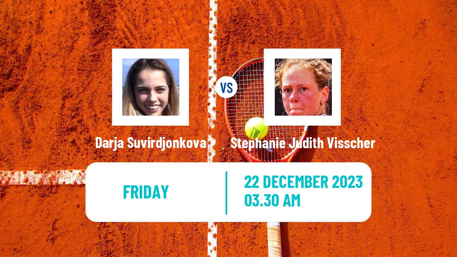 Tennis ITF W15 Monastir 43 Women Darja Suvirdjonkova - Stephanie Judith Visscher