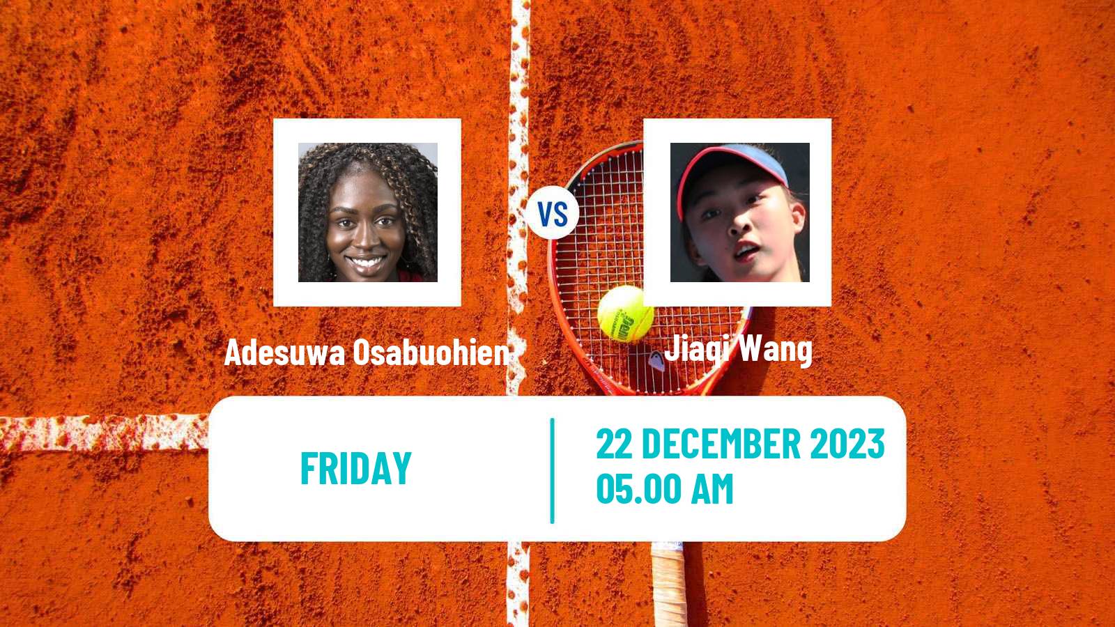 Tennis ITF W15 Monastir 43 Women Adesuwa Osabuohien - Jiaqi Wang