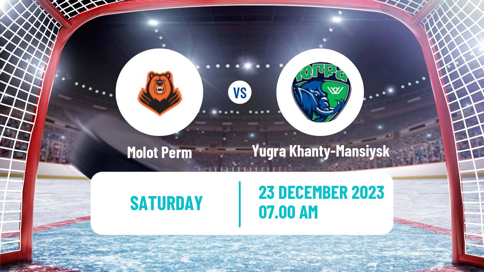 Hockey VHL Molot Perm - Yugra Khanty-Mansiysk