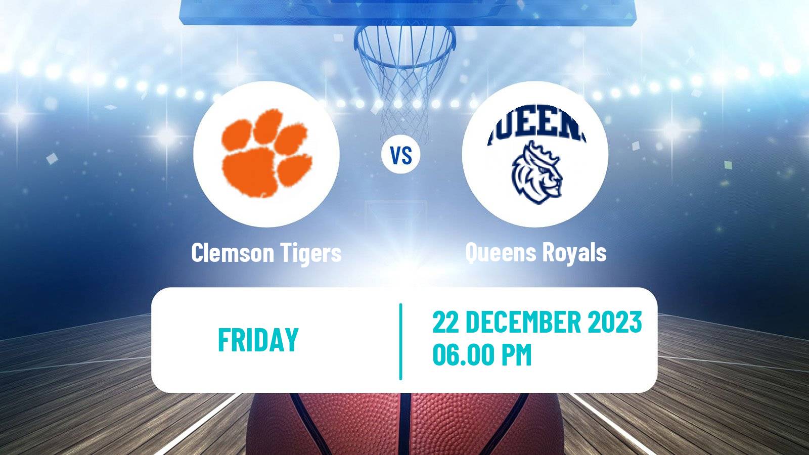 Basketball NCAA College Basketball Clemson Tigers - Queens Royals