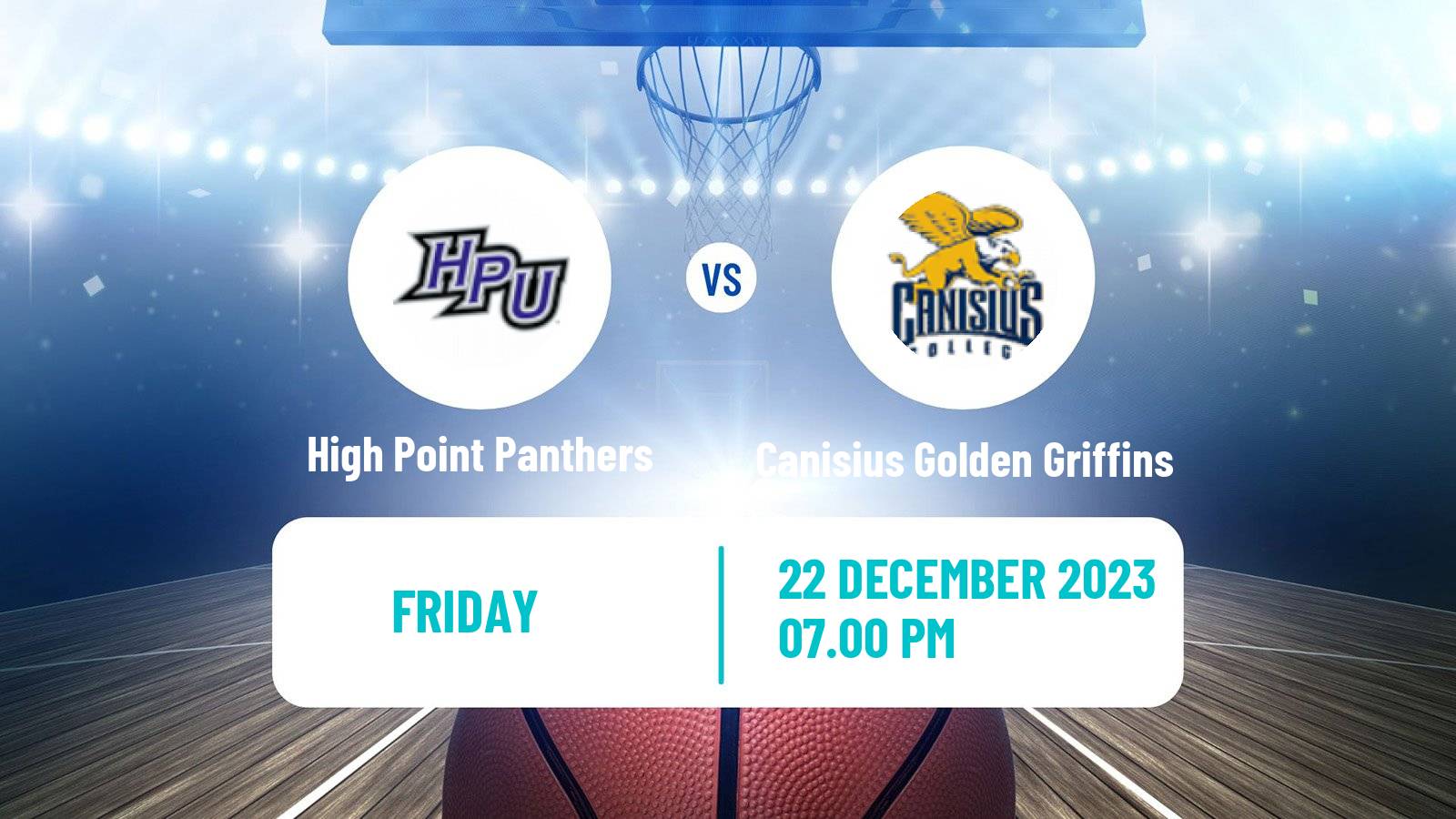 Basketball NCAA College Basketball High Point Panthers - Canisius Golden Griffins
