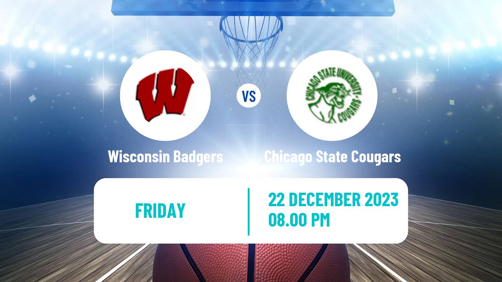 Basketball NCAA College Basketball Wisconsin Badgers - Chicago State Cougars