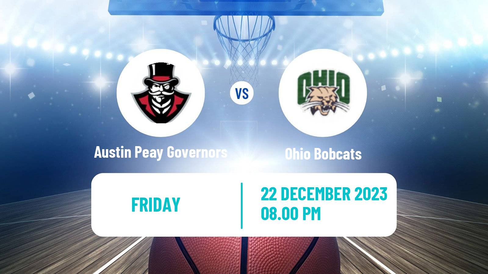 Basketball NCAA College Basketball Austin Peay Governors - Ohio Bobcats