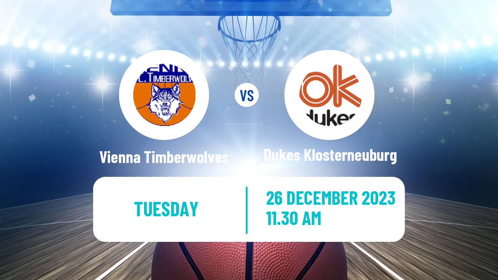 Basketball Austrian Superliga Basketball Vienna Timberwolves - Dukes Klosterneuburg