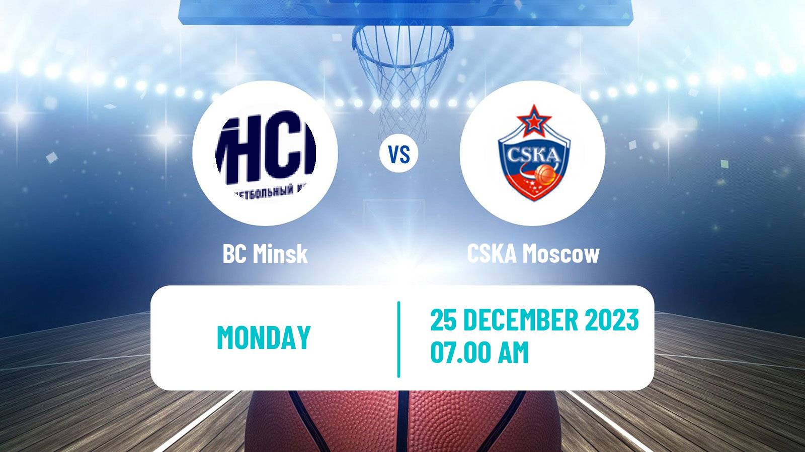 Basketball VTB United League Minsk - CSKA Moscow