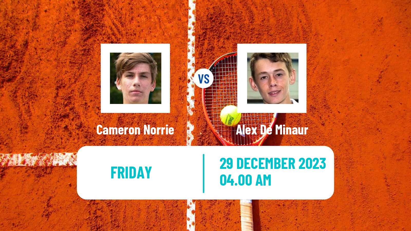 Tennis ATP United Cup Cameron Norrie - Alex De Minaur