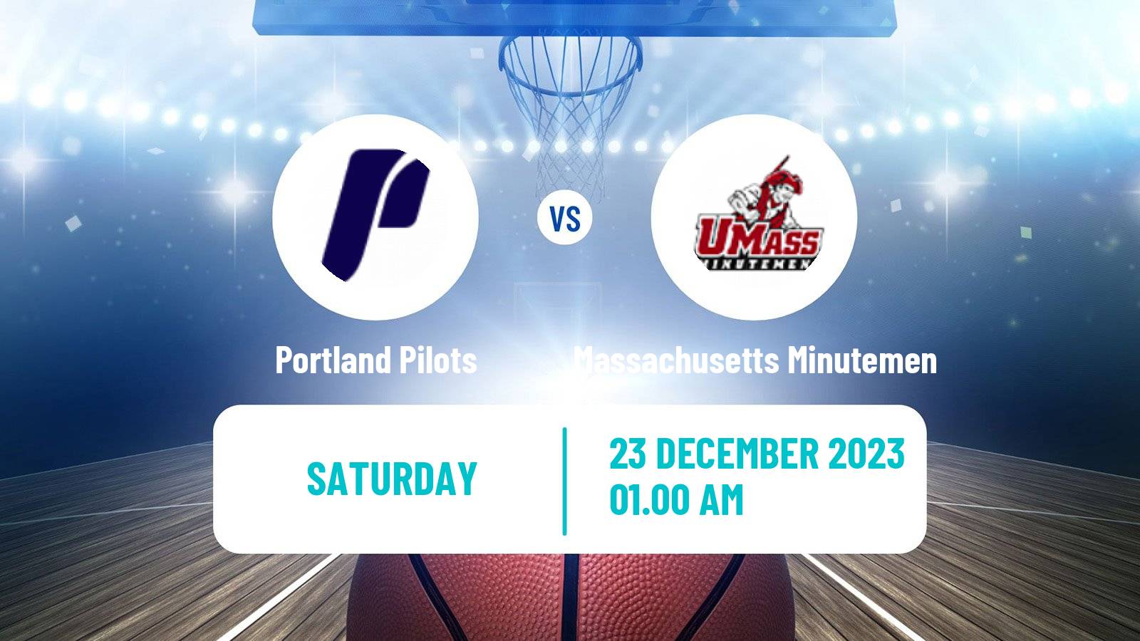 Basketball NCAA College Basketball Portland Pilots - Massachusetts Minutemen
