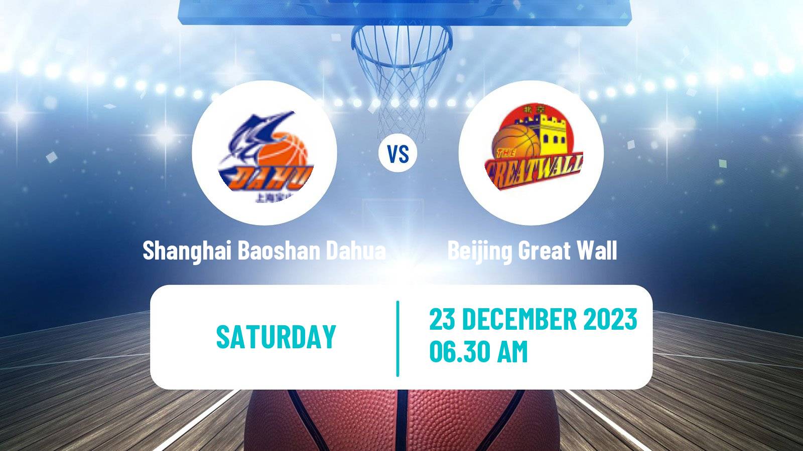 Basketball WCBA Shanghai Baoshan Dahua - Beijing Great Wall