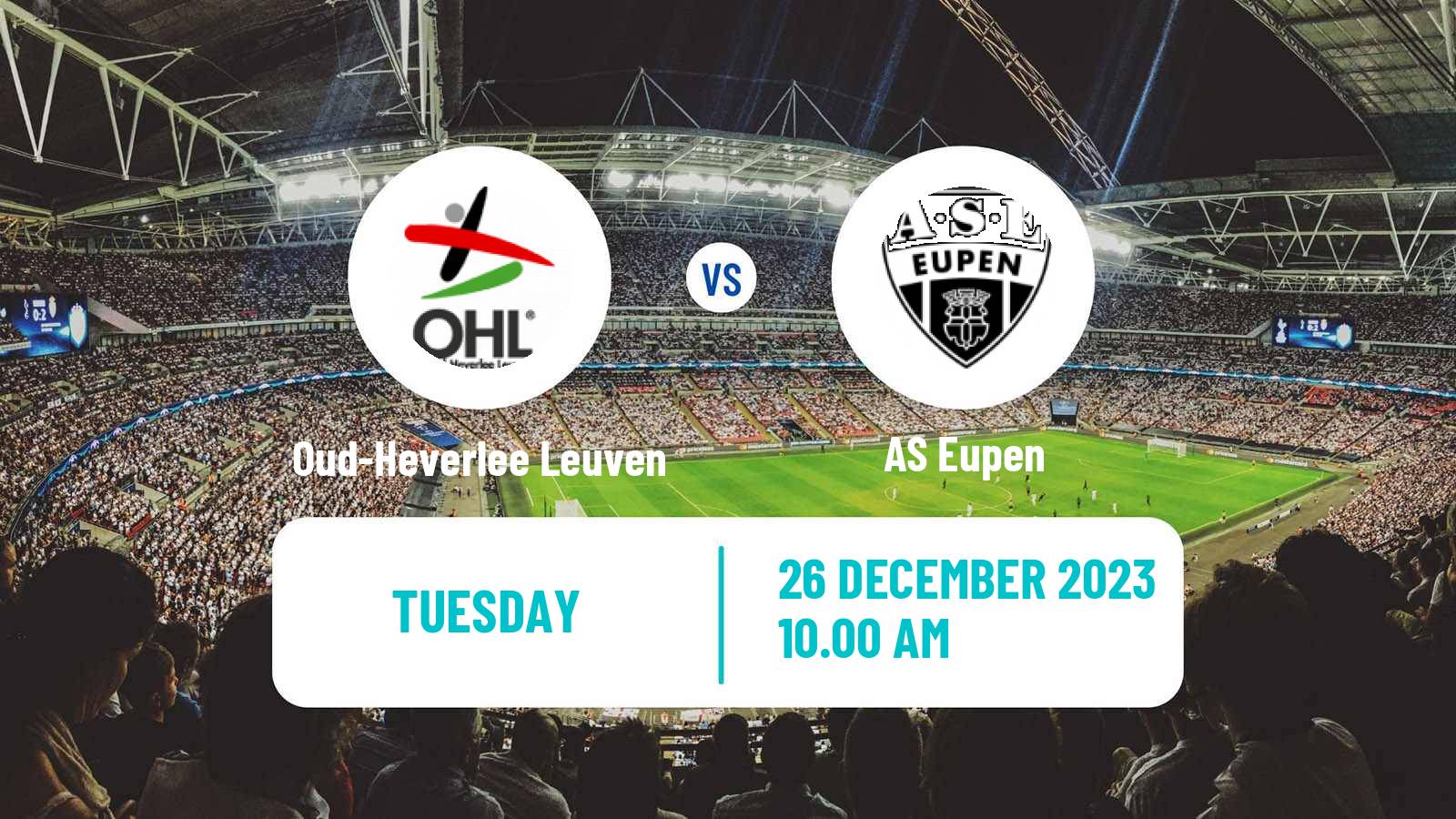 Soccer Belgian Jupiler Pro League Oud-Heverlee Leuven - Eupen