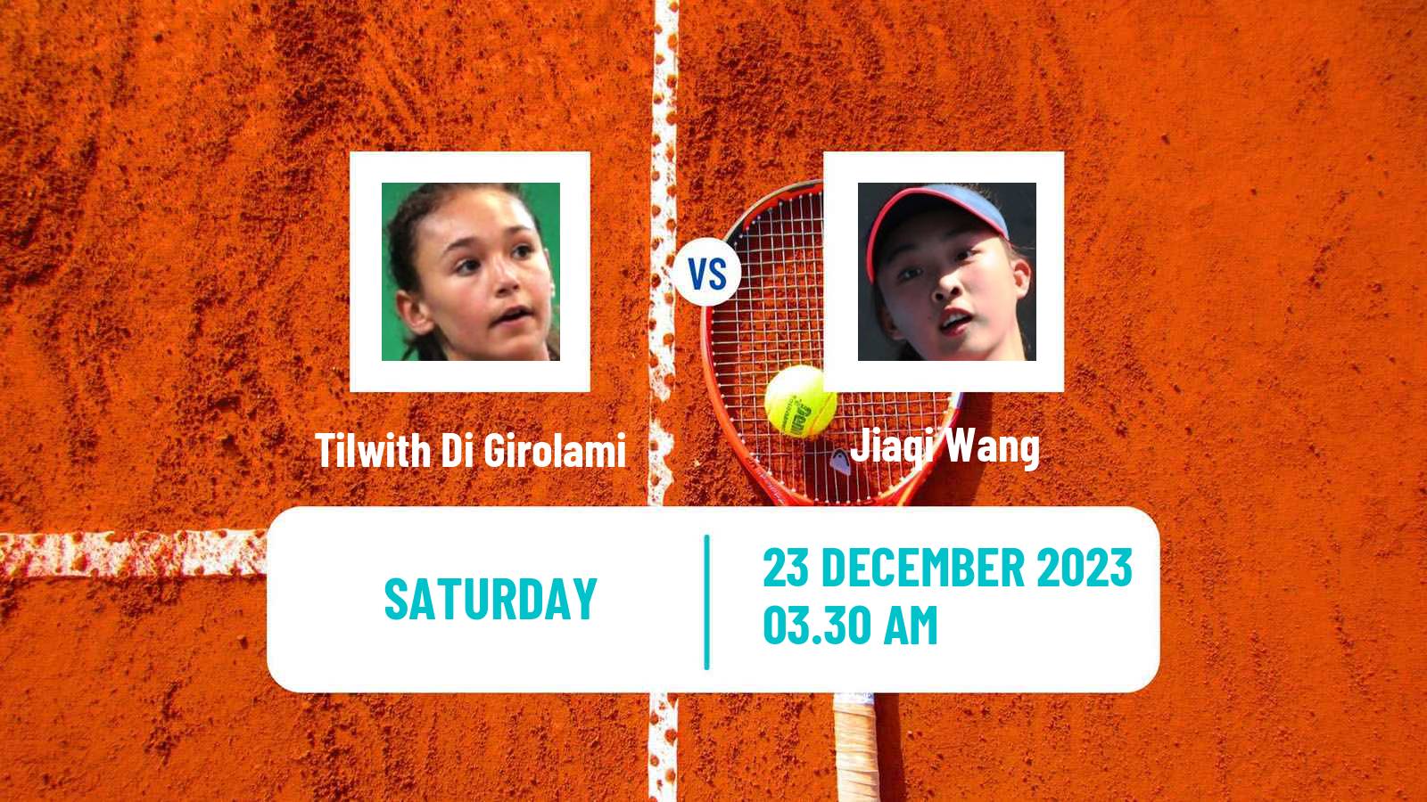 Tennis ITF W15 Monastir 43 Women Tilwith Di Girolami - Jiaqi Wang