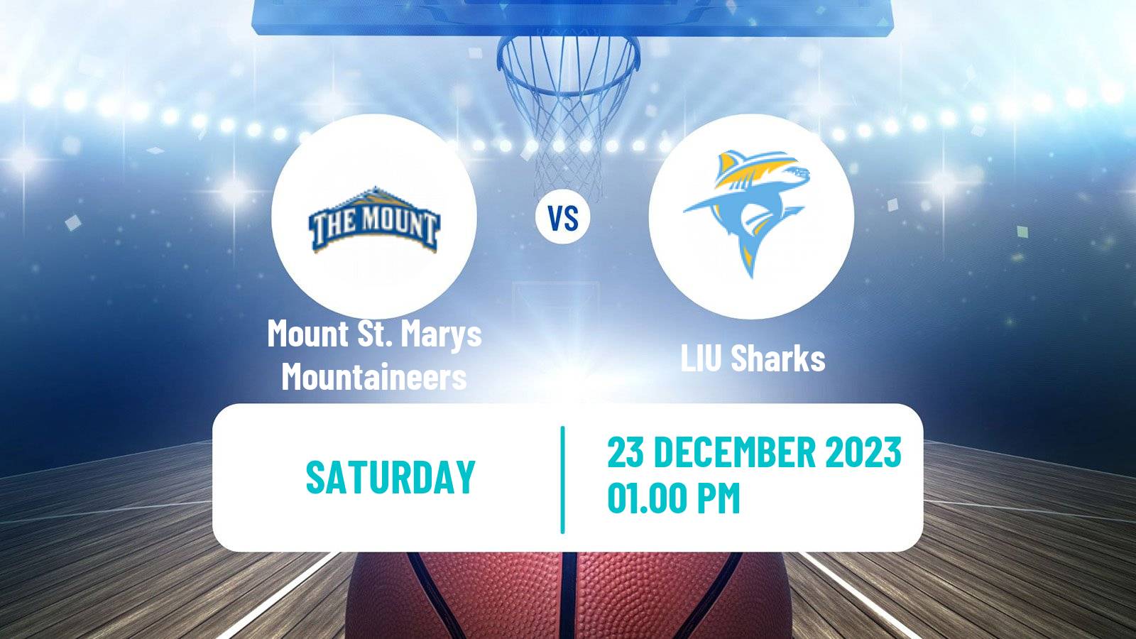 Basketball NCAA College Basketball Mount St. Marys Mountaineers - LIU Sharks