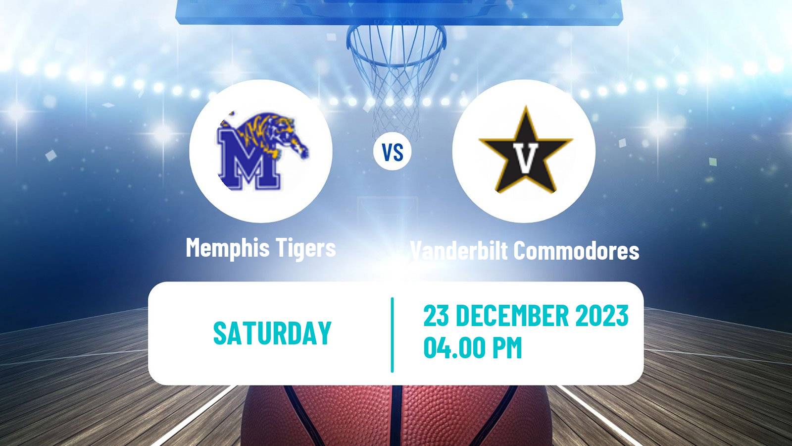 Basketball NCAA College Basketball Memphis Tigers - Vanderbilt Commodores