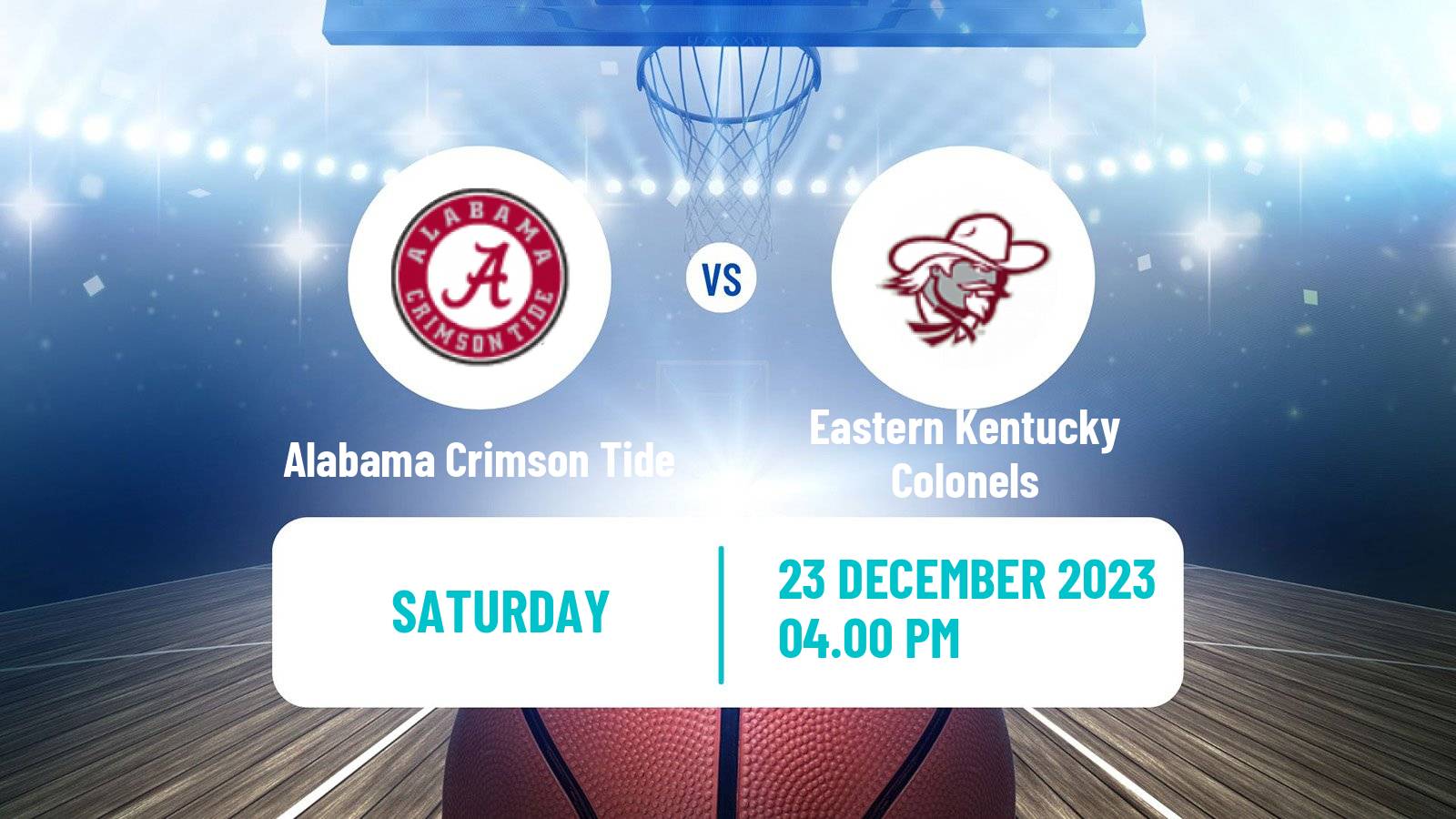 Basketball NCAA College Basketball Alabama Crimson Tide - Eastern Kentucky Colonels