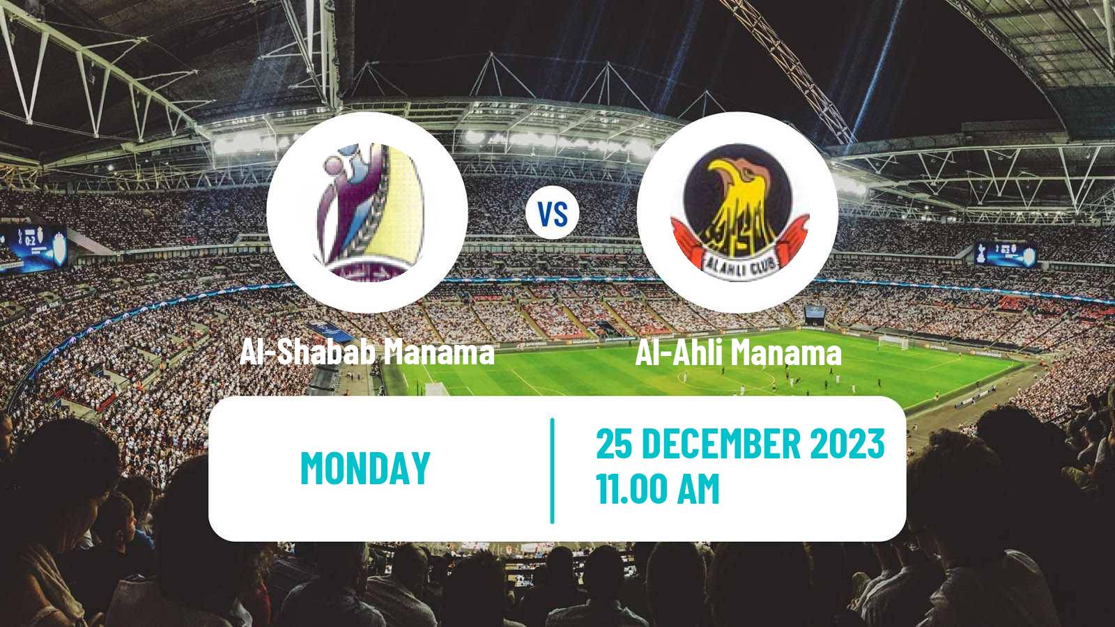 Soccer Bahraini Premier League Al-Shabab Manama - Al-Ahli Manama