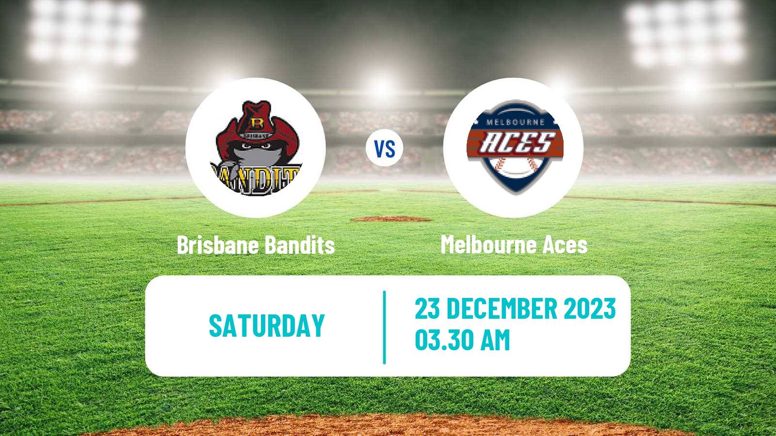 Baseball Australian ABL Brisbane Bandits - Melbourne Aces