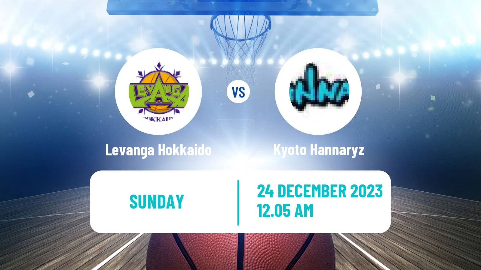 Basketball BJ League Levanga Hokkaido - Kyoto Hannaryz