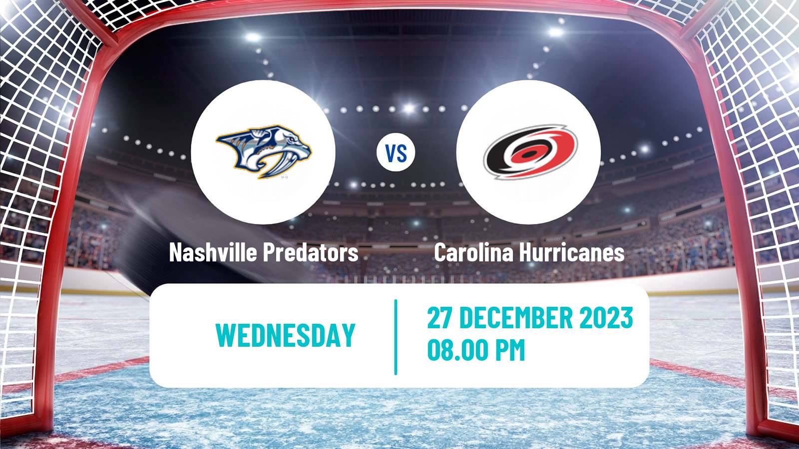 Hockey NHL Nashville Predators - Carolina Hurricanes