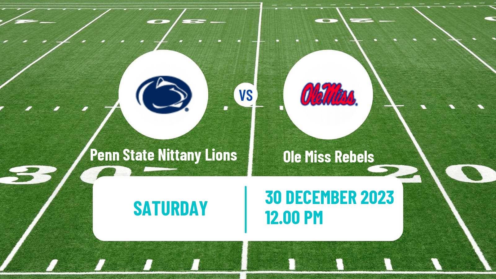 American football NCAA College Football Penn State Nittany Lions - Ole Miss Rebels