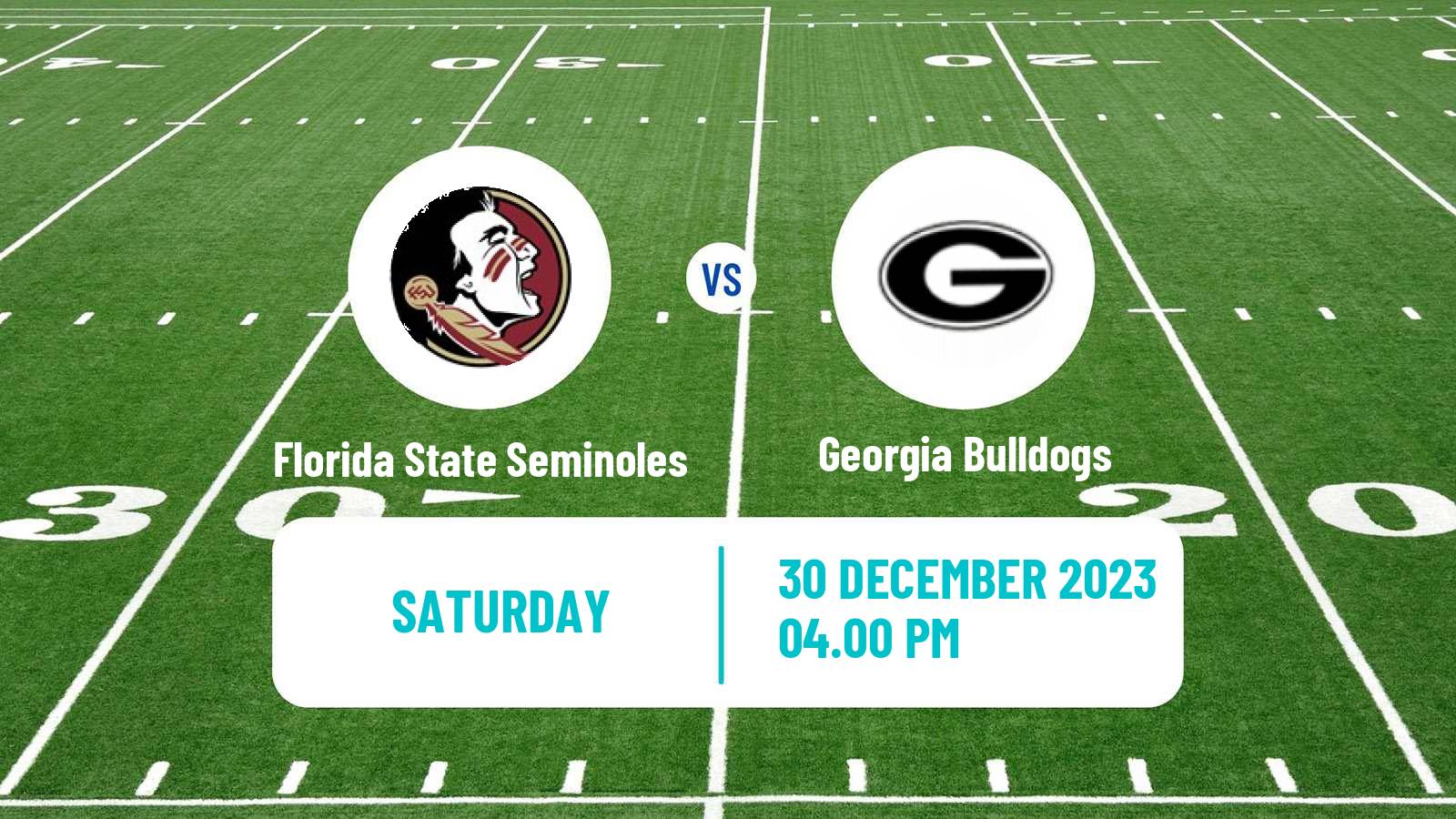 American football NCAA College Football Florida State Seminoles - Georgia Bulldogs
