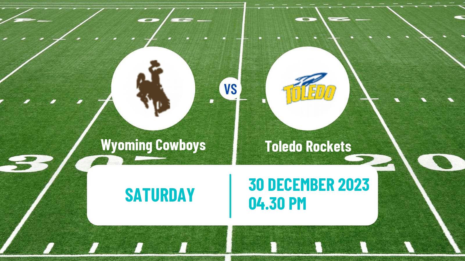 American football NCAA College Football Wyoming Cowboys - Toledo Rockets