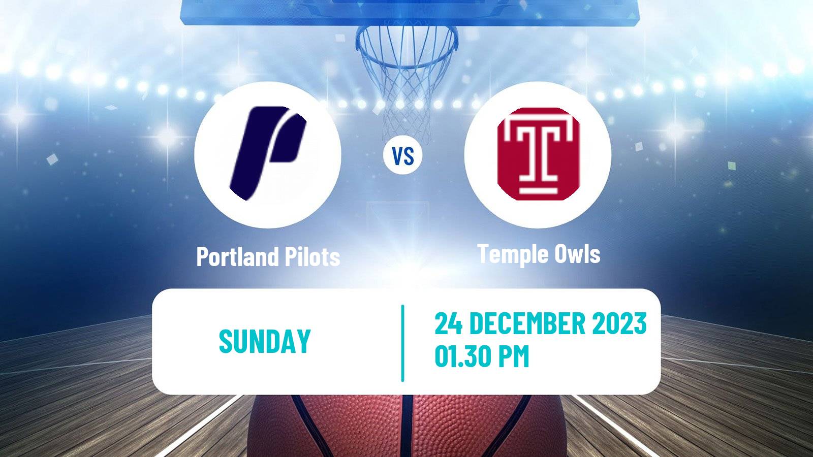 Basketball NCAA College Basketball Portland Pilots - Temple Owls