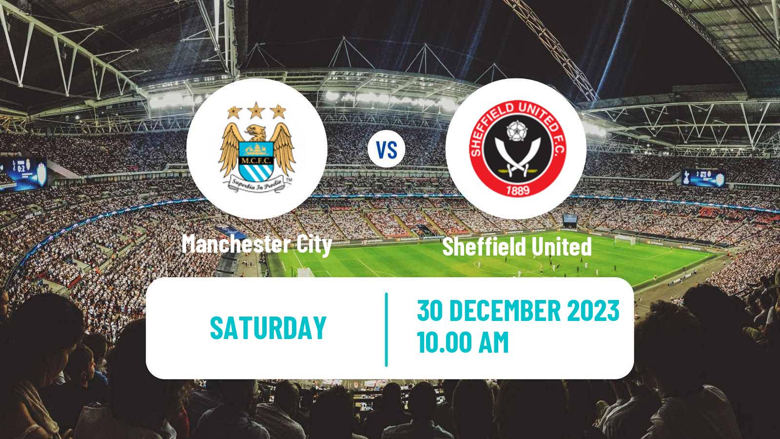 Soccer English Premier League Manchester City - Sheffield United