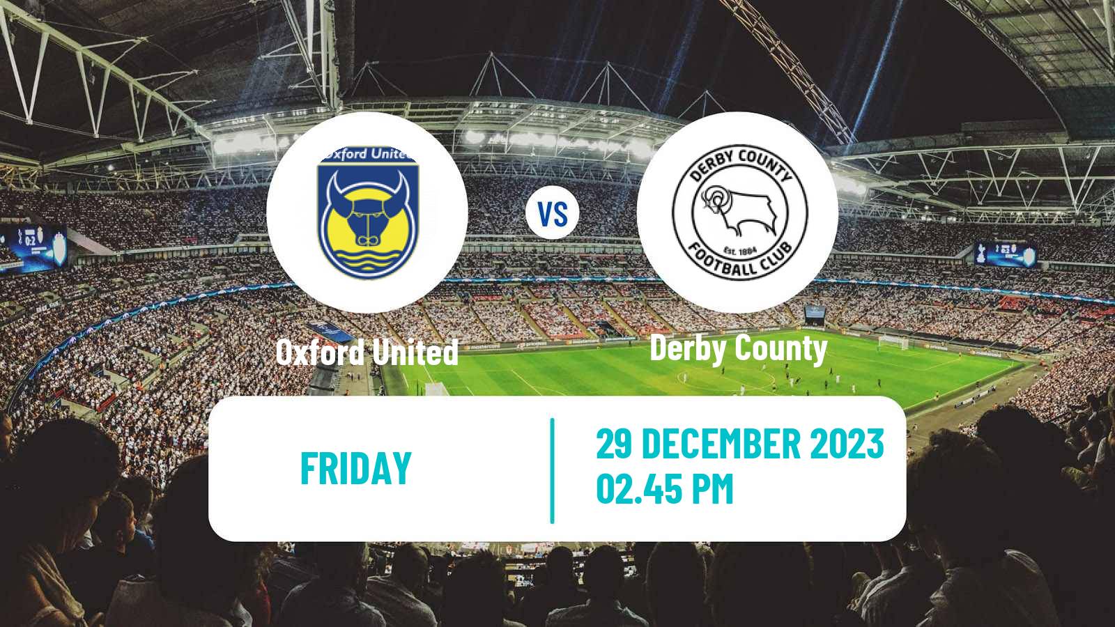 Soccer English League One Oxford United - Derby County