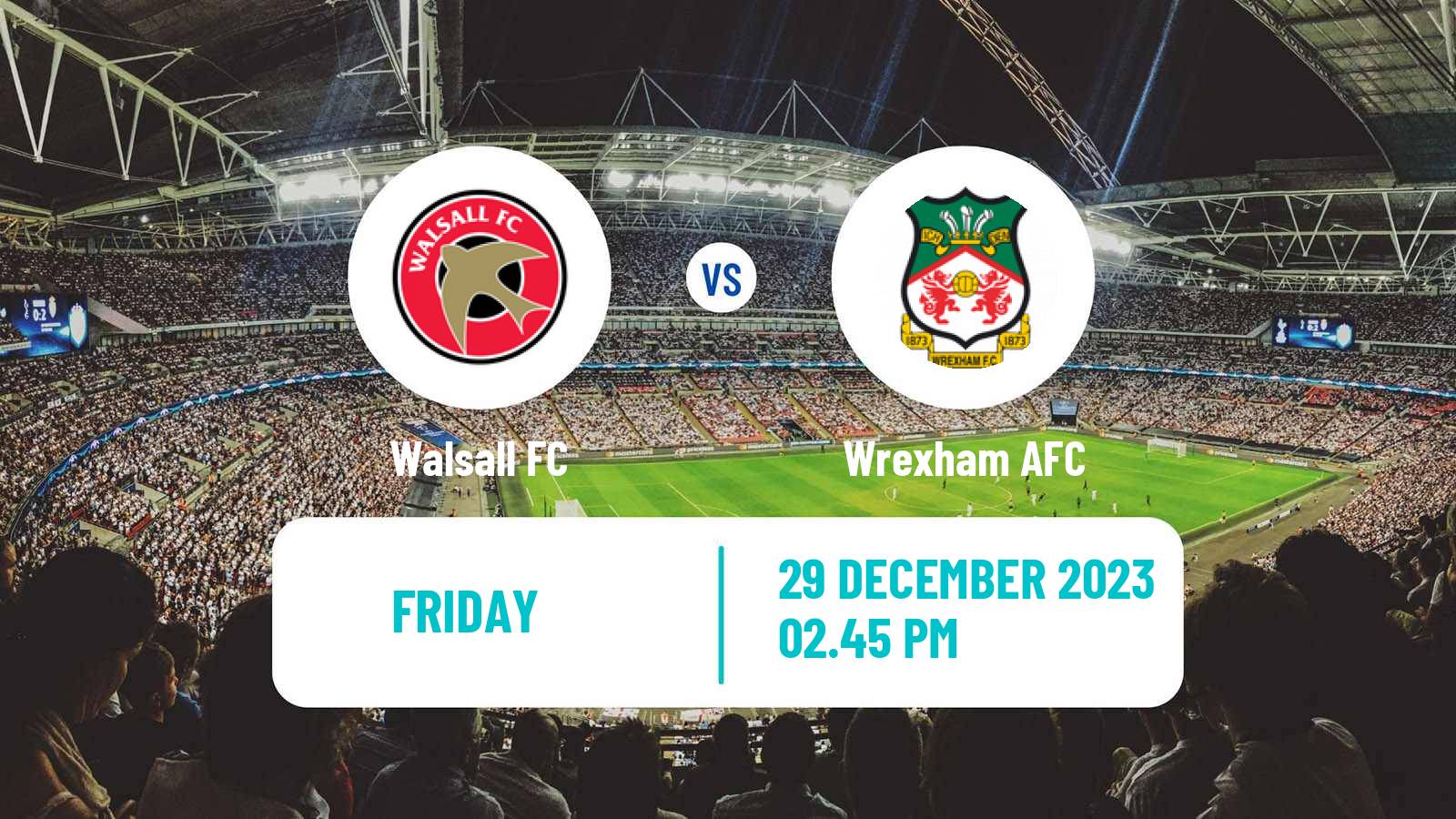 Soccer English League Two Walsall - Wrexham
