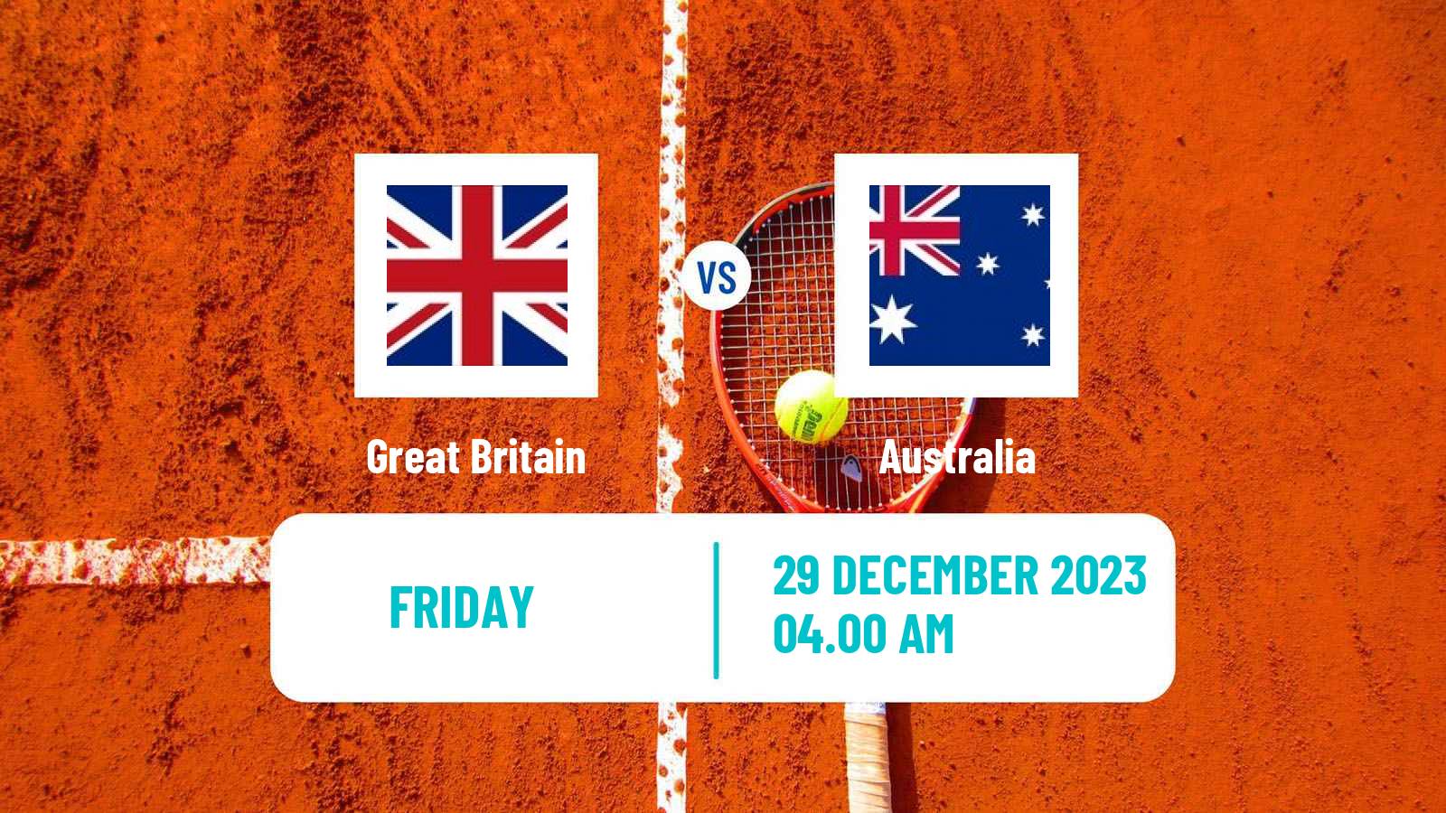 Tennis United Cup Teams Mix Tennis Great Britain - Australia