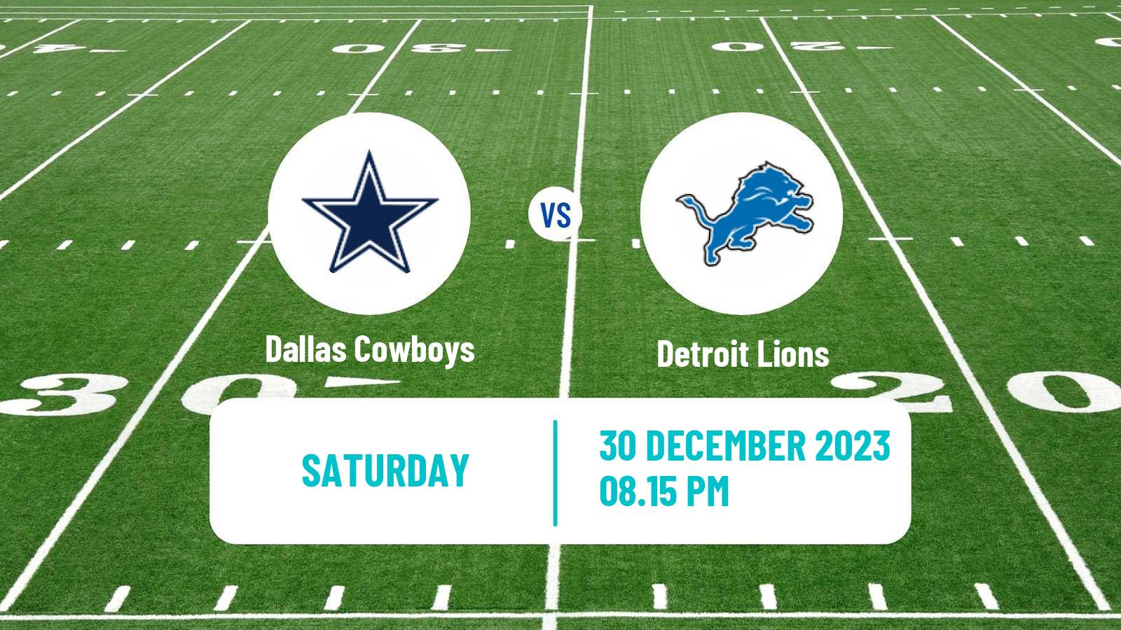 American football NFL Dallas Cowboys - Detroit Lions