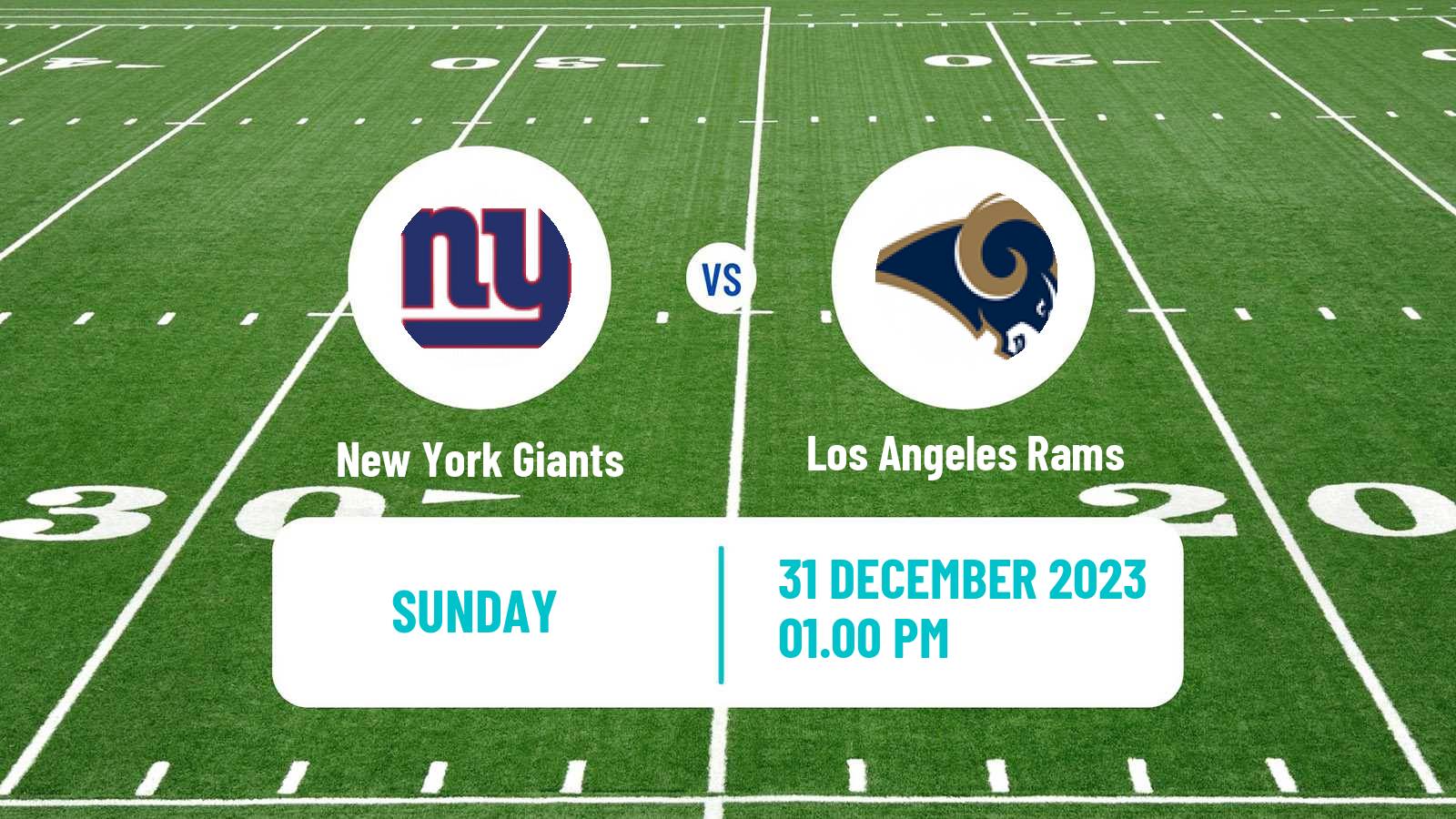 American football NFL New York Giants - Los Angeles Rams