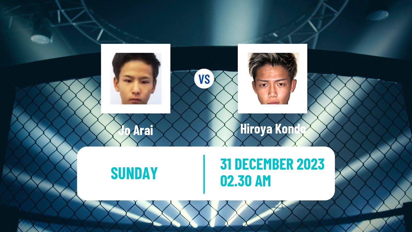 MMA Flyweight Rizin Men Jo Arai - Hiroya Kondo