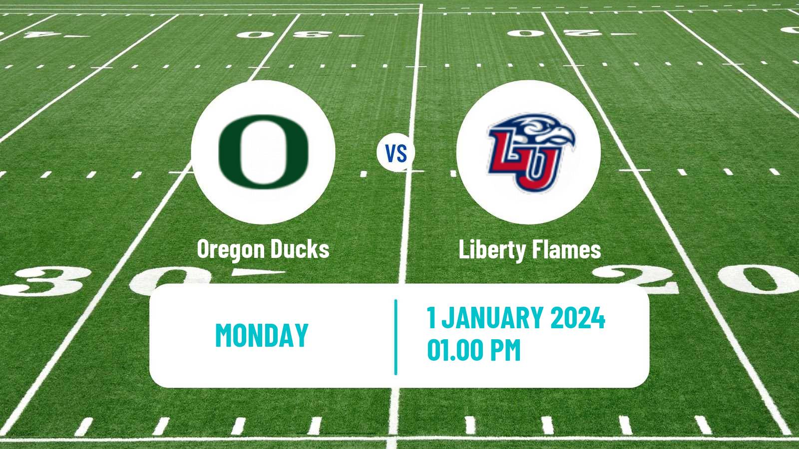 American football NCAA College Football Oregon Ducks - Liberty Flames