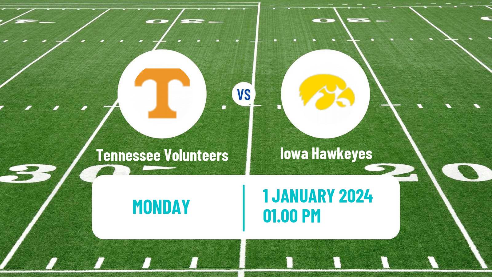 American football NCAA College Football Tennessee Volunteers - Iowa Hawkeyes