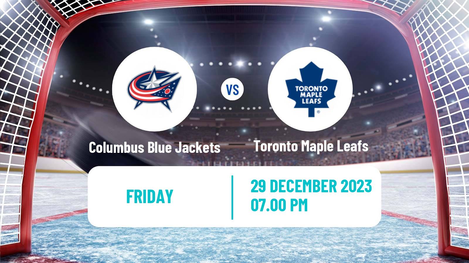 Hockey NHL Columbus Blue Jackets - Toronto Maple Leafs
