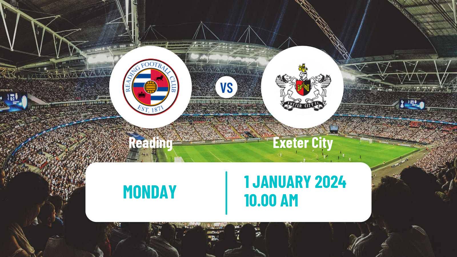 Soccer English League One Reading - Exeter City