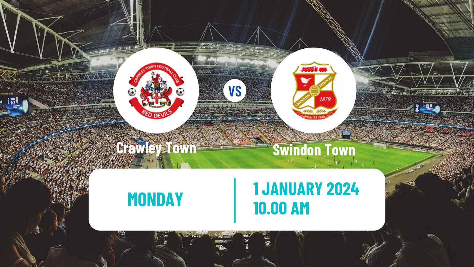 Soccer English League Two Crawley Town - Swindon Town