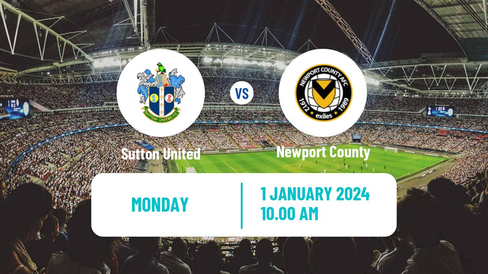 Soccer English League Two Sutton United - Newport County