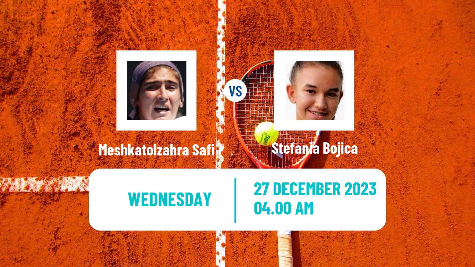 Tennis ITF W15 Monastir 44 Women Meshkatolzahra Safi - Stefania Bojica