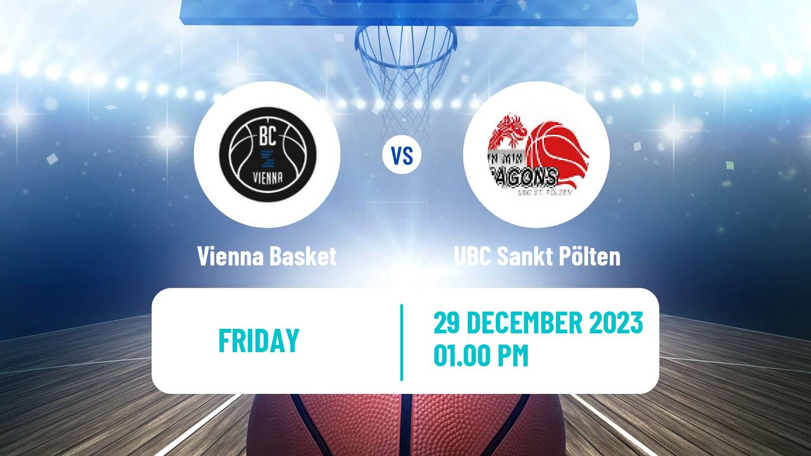 Basketball Austrian Superliga Basketball Vienna Basket - UBC Sankt Pölten